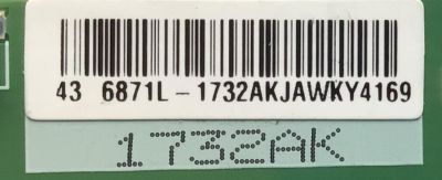 T-CON PARA TV ONN / NUMERO DE PARTE 6871L-1732A / 6870C-0805A / 1732AK / 6871L-1732AKJAWKY4169 / PANEL LC430EGQ-SMM3 / MODELO 100012584 (43 PULGADAS) - Imagen 2